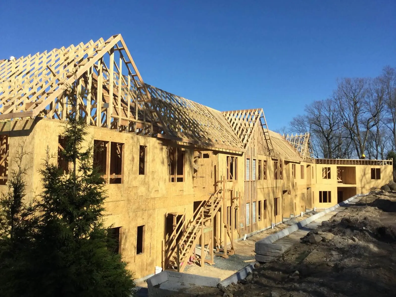 Residential construction site in progress