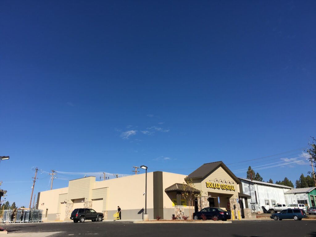 Dollar General store under a blue sky