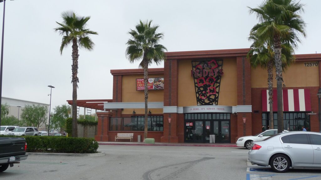 Exterior view of a TGI Fridays restaurant